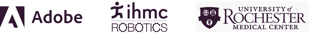 Adobe, IHMC Robotics, University of Rochester Medical Center